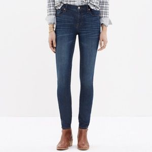 Madewell high riser skinny jeans in atlantic